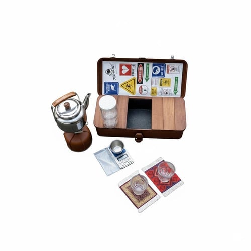 عزبة الشاي حديد لون بني عزبة شاي مختصة (14 قطعة) م...