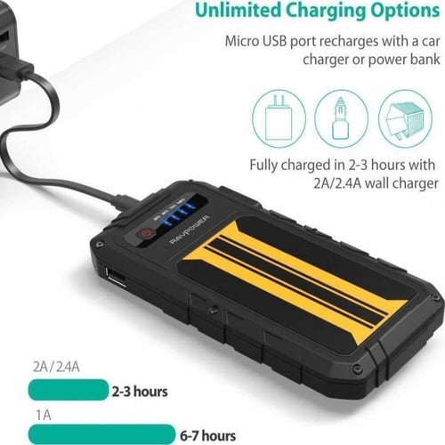 راف باور بطارية ومشغل سيارة بقوة 8000 ملي امبير -...