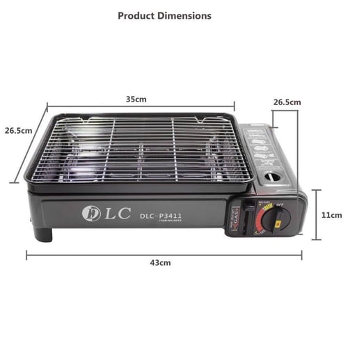 شواية و موقد غاز محمول للرحلات والتخييم مع شعلة وا...