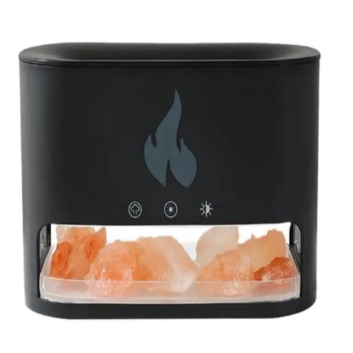 فواحة عطرية بتاثير اضاءة اللهب على شكل ملح احجار ا...