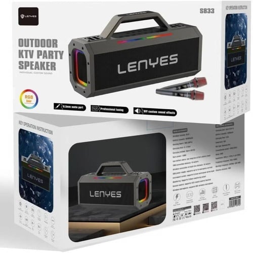 سماعة بلوتوث لاسلكية LED مكبر صوت Lenyes S833 للحف...