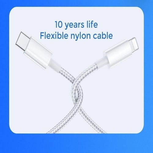 جيروم كيبل شحن PD ايفون الى تايب سي شحن سريع نايلو...