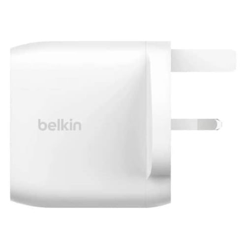 شاحن حائط بمنفذين USB-C بطول 60 واط أبيض بيلكين Bo...