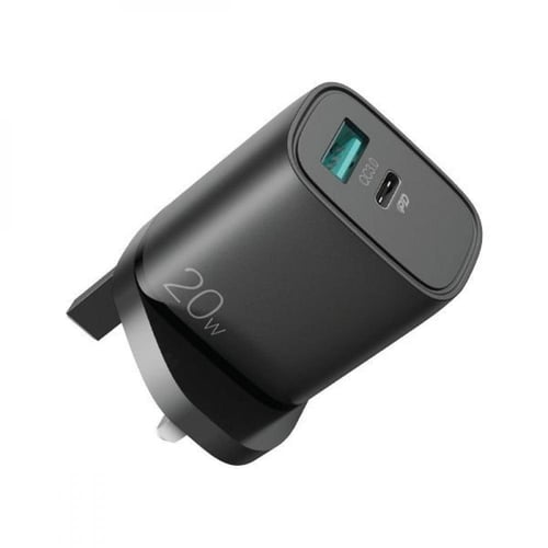 جيروم شاحن جداري 20w بمنفذين (PD + QC3.0) بخاصية ا...