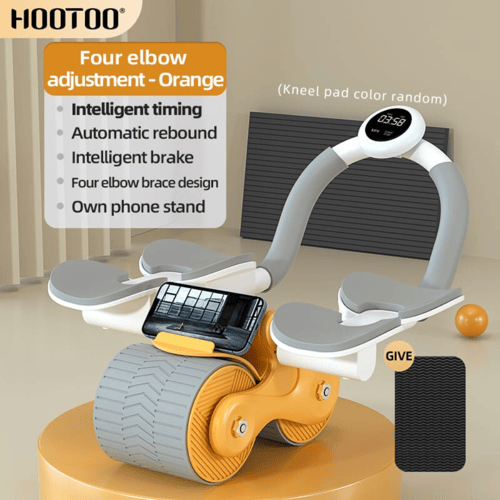 جهاز تمارين البطن المزدوجة مع مسند تثبيت لليد ومؤق...