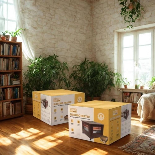 دفاية كهربائية مع عجلات 5 وجوه وسطح تسخين بقوة 200...