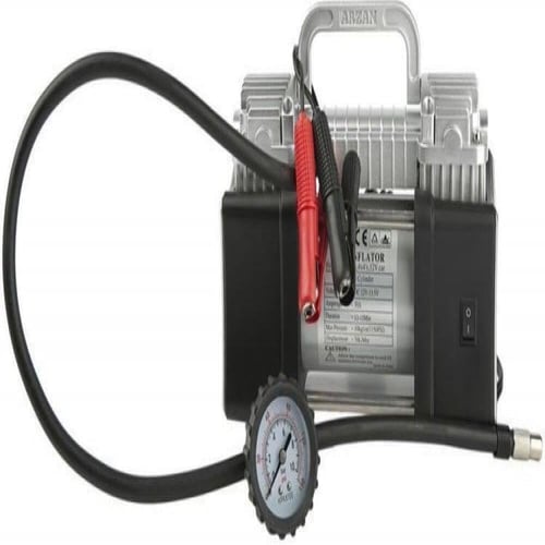 ماطور منفاخ وضاغط هواء كهربائي للسيارة باسطوانة مز...