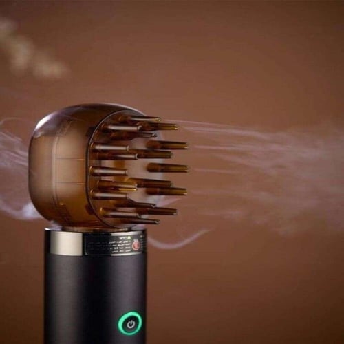 مبخرة الشعر الكترونية مشط تحتوي على رأسين للشعر وا...