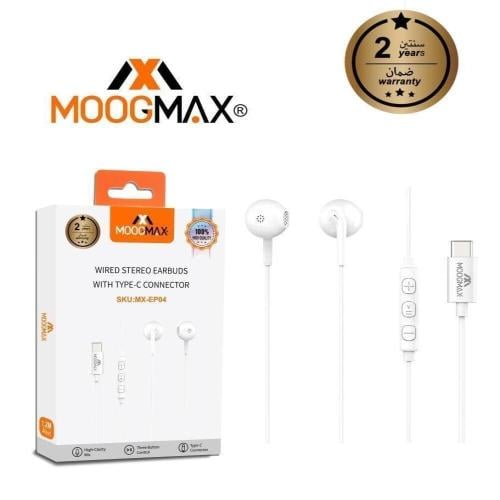 سماعة أذن سلكية بميكروفون منفذ تايب سي من موج ماكس...