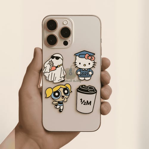 استكرات معدنية للجوال بأشكال مميزة واعلام ورموز مل...