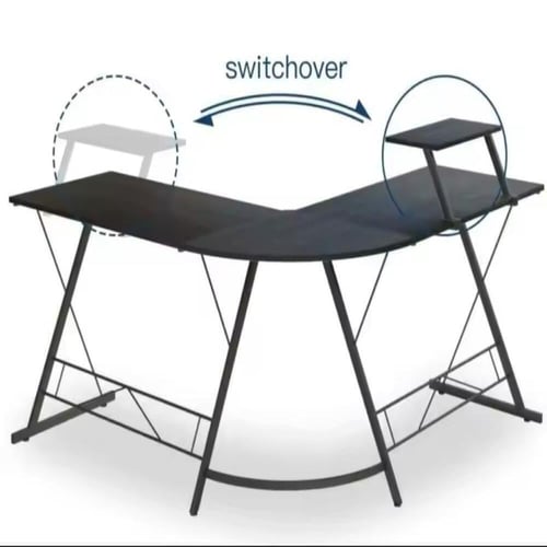 مكتب كمبيوتر بتصميم أنيق على شكل حرف "L" طاولة ألع...