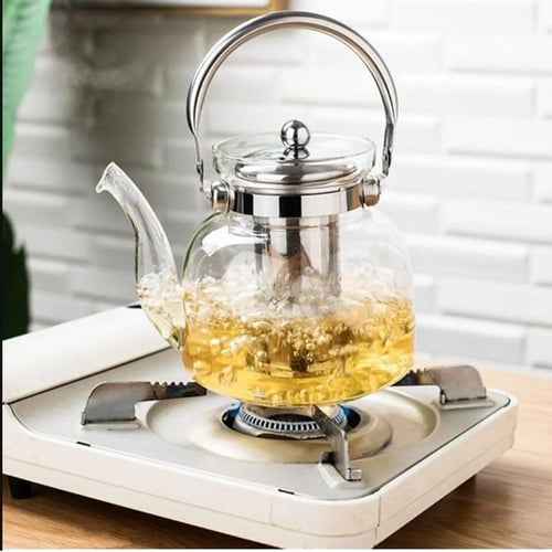 أبريق شاي زجاجي مقاوم للحرارة - 600 مل - 56101