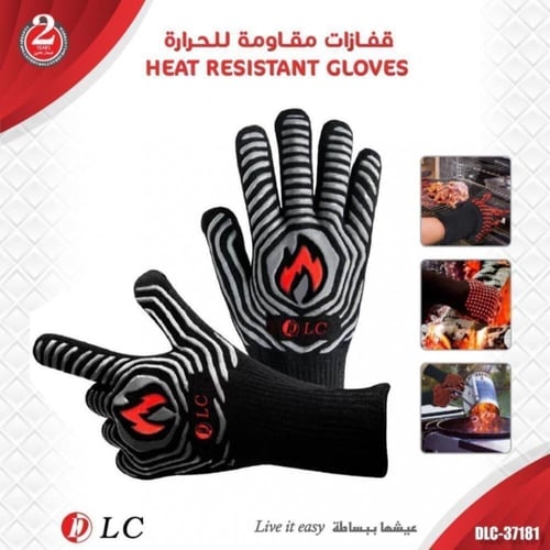 قفاز حراري مقاوم للنار قفاز شواء مقاومة للحرارة DL...