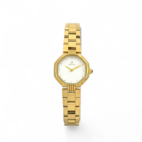 ساعة نسائية أنيقة بلون ذهبي – تصميم فخم بلمعة جذاب...