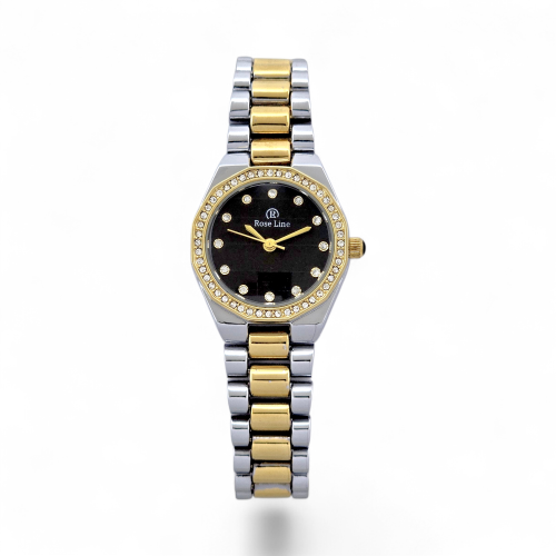 ساعة يد نسائية باللون الفضي ذهبي