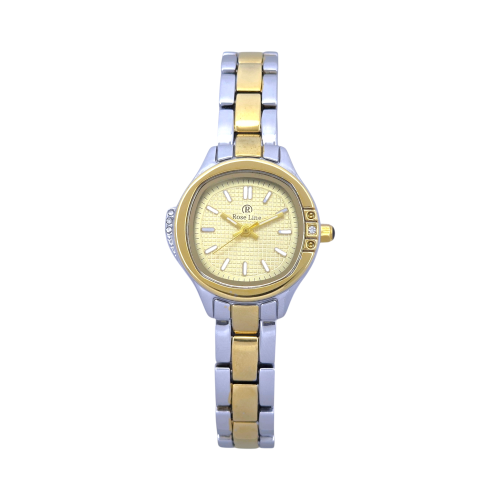 ساعة يد نسائية فضية ذهبية – مزيج فخم، مقاومة للماء...