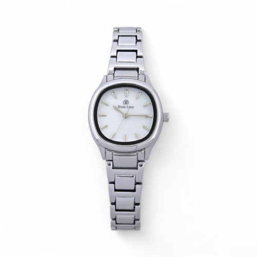 ساعه روز لاين نسائي بالون الفضي مينا ابيض