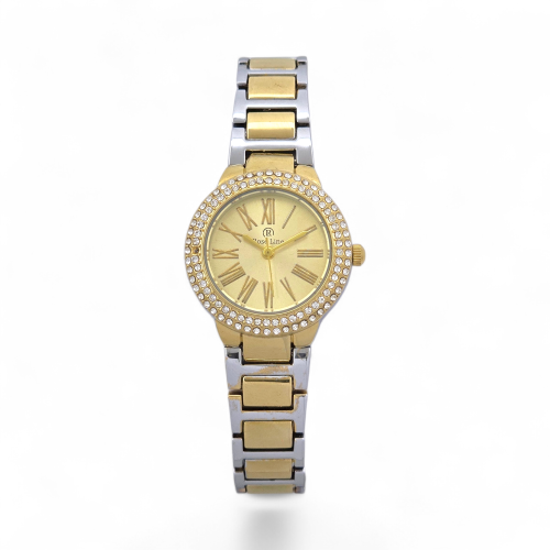 ساعة يد نسائية بلون فضي ذهبي – تصميم فاخر، مقاومة...