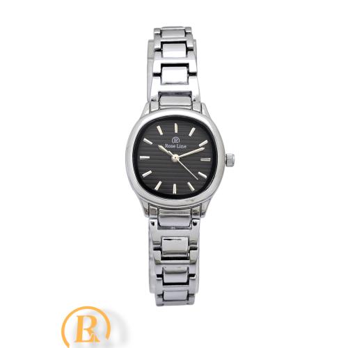 ساعه روز لاين نسائي بالون الفضي مينا اسود