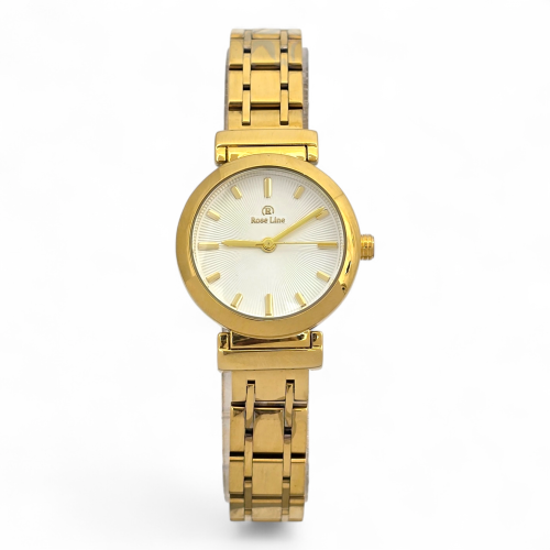 ساعة يد ذهبية نسائية – تصميم عصري بلمسة كلاسيكية