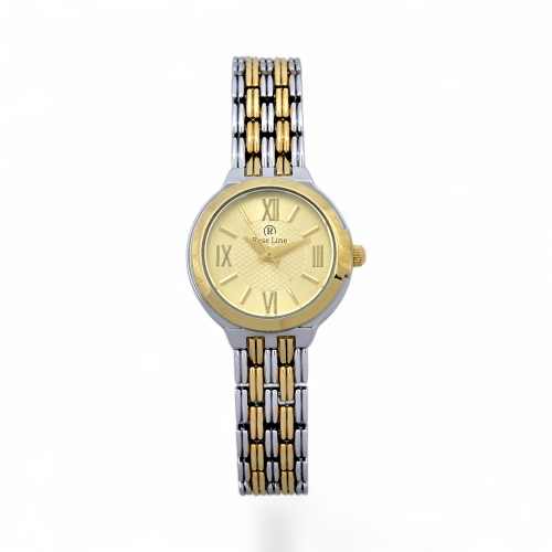 ساعة نسائية روز لاين بسير فض ذهبي