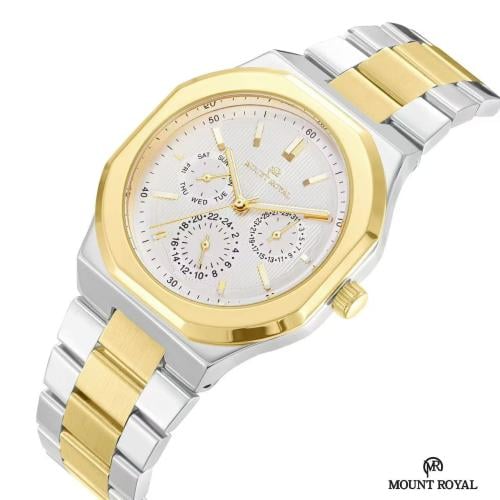 ساعة مونت رويال سيلفر ميست بالمينا الابيض