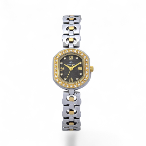 ساعة يد نسائية بلون فضي مع ذهبي – لمسة أنثوية راقي...