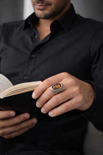 خاتم رجالي - فضه عيار ٩٢٥
