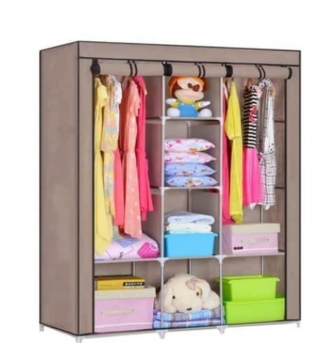 خزانة ملابس محمولة مصنوعة من القماش