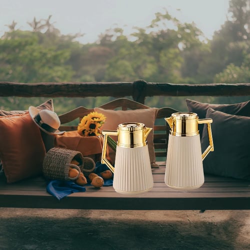 طقم ترمس ذهبي بني للشاي والقهوة من رويال كاميل 021...