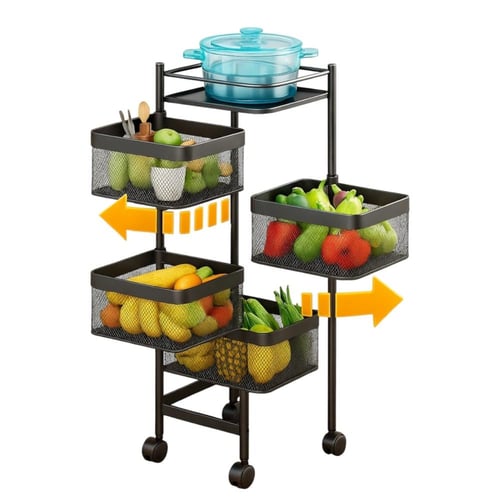 سلة تخزين دوارة متعددة الطبقات