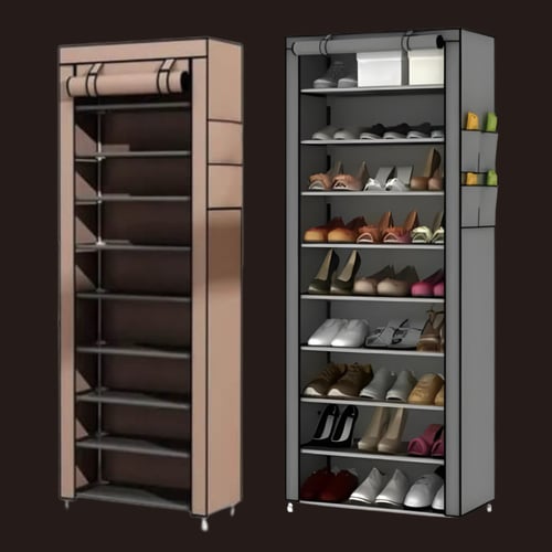 أرفف أحذية 9 طبقات مقاوم للماء والغبار