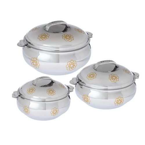 حافظة حرارة ستانلس ستيل بثلاث سعات