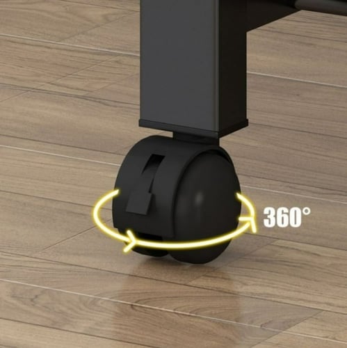 علاقة ملابس حديد دورين مع 2 رف أسود