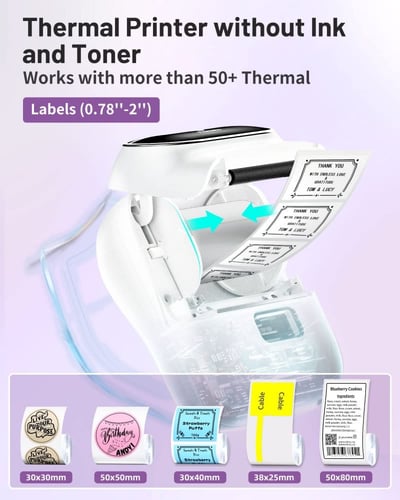 طابعة الملصقات الحرارية المحمولة