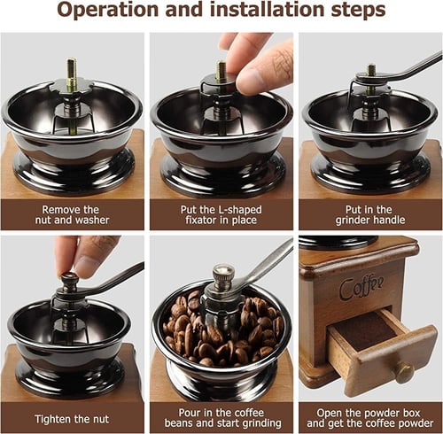 مطحنة القهوة الكلاسيكية العتيقة