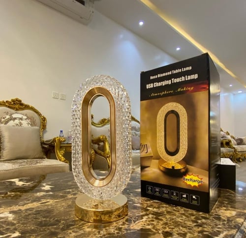 مصباح كريستالي اسطواني فاخر