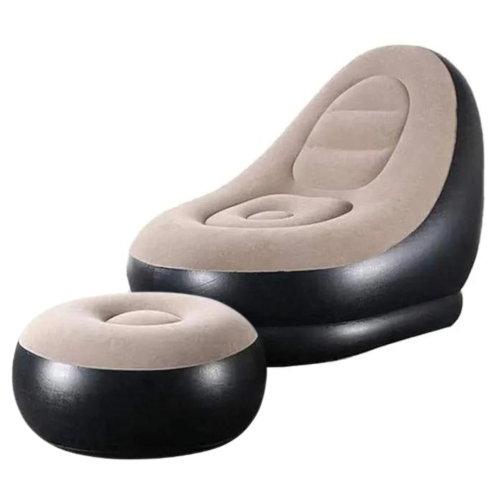 كرسي ومسند قدم قابلين للنفخ والطي