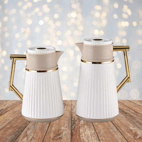 طقم ترمس بيج فاتح للشاي والقهوة من رويال كاميل 021...