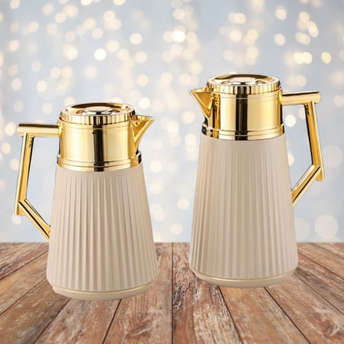 طقم ترمس ذهبي بني للشاي والقهوة من رويال كاميل 021...