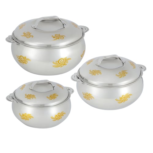 حافظة حرارة ستانلس ستيل بثلاث سعات