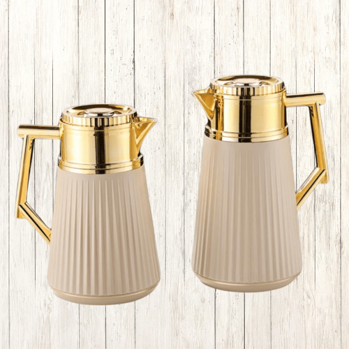 طقم ترمس ذهبي بني للشاي والقهوة من رويال كاميل 021...