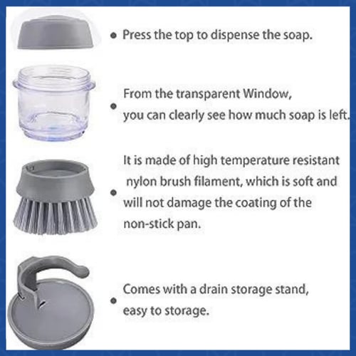 فرشاة تنظيف مع صينية تنقيط