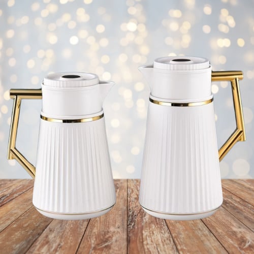 طقم ترمس بيج مذهب للشاي والقهوة من رويال كاميل 021...