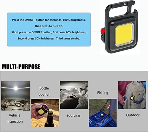 كشاف وفتاحة وميدالية ومغناطيس 4×1