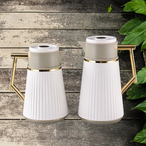 طقم ترامس بني بيج للشاي والقهوة من رويال كاميل 021...