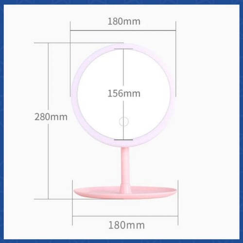 حامل مرآة أنيقة 48 إضاءة ليد