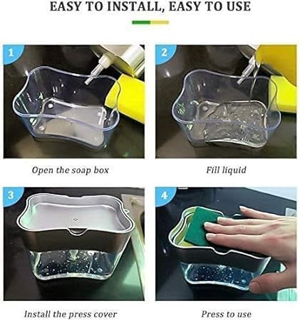 موزع مضخة الصابون السائل وحامل الإسفنج