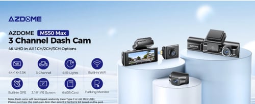 داش كام أمامي وخلفي وداخلي من شركة ازدوم موديل M55...