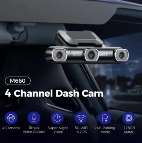 داش كام Azdome M660 اربع قنوات تصوير رباعية